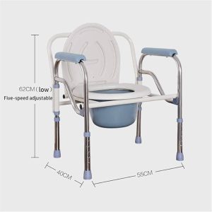 Commode Chair for Patients – Adjustable Portable Toilet Chair