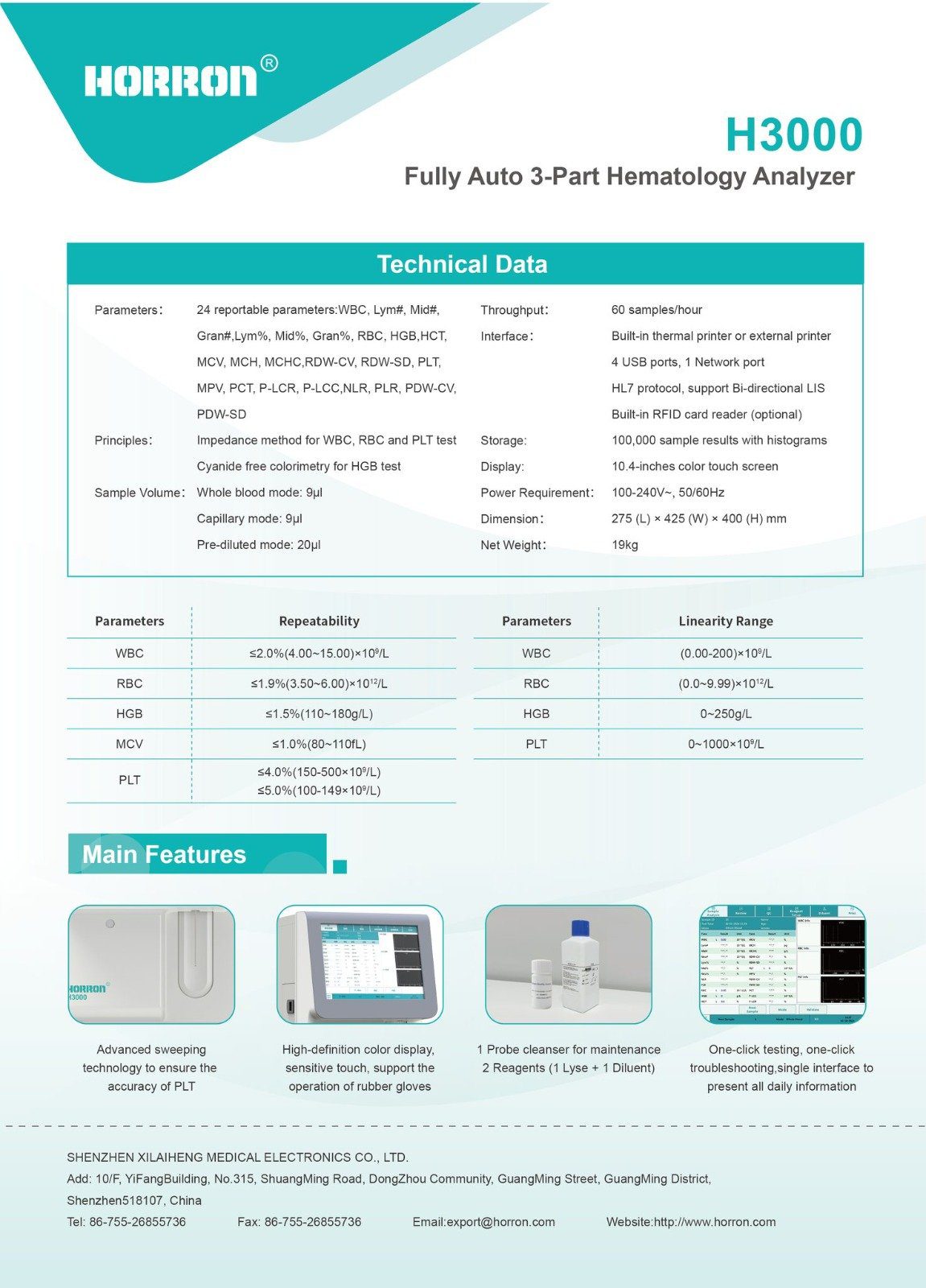 Horron H3000 Hematology analyzer - Image 2